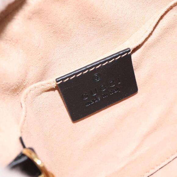 GUCCI Ofdea Sherry Line Shoulder Bag Suede Navy Gold - Picture 16 of 16